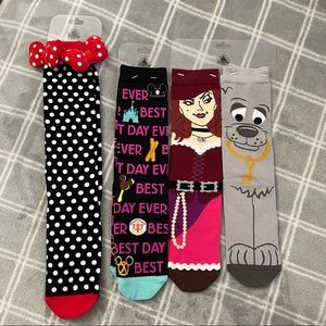 Disney Parks Socks Bundle Minnie Mickey Mouse